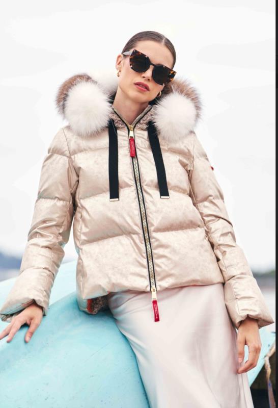 DICHI PARKA MYNDI SILVER BLUE FOX RAYAS DORADA