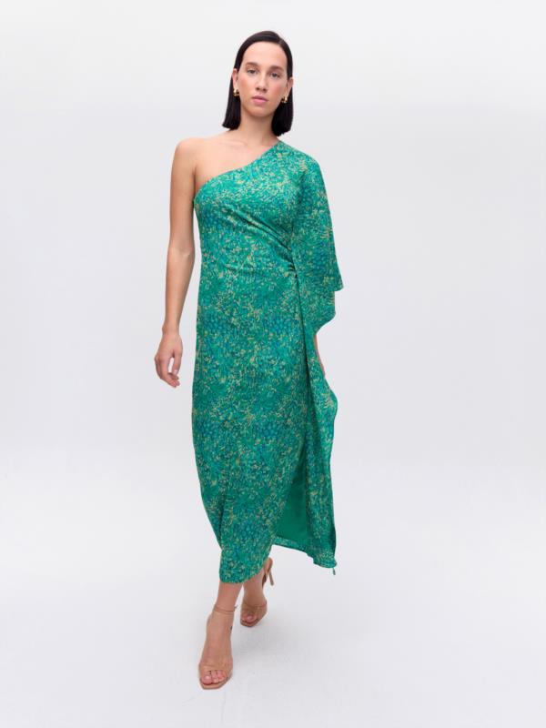 MIOH VESTIDO ECLIPSE SELVA VESTID ASIMETRICO MANGA  CAPA PRINT