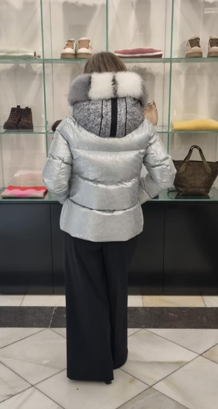 DICHI PARKA MYNDI SILVER BLUE FOX RAYAS PLATEADA