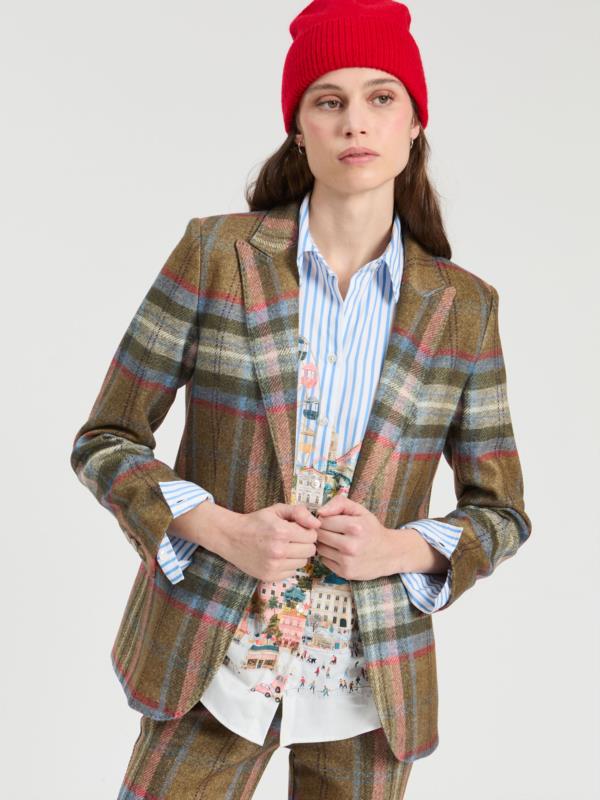 VILAGALLO CHAQUETA HEATHER CUADRO SPORT PUNTO
